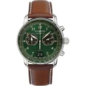 Zeppelin Analoog horloge 'LZ127 Graf' bruin / grasgroen
