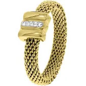 Lucardi Ring goud / transparant
