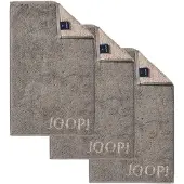 JOOP! Handdoeken Classic Doubleface Gastendoekje grafiet 30 x 50 cm