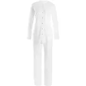 Hanro Pyjama ' Cotton Deluxe ' wit