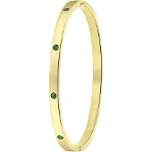Lucardi Armband goud / groen