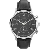 Timex Analoog horloge 'Waterbury Classic' donkerbruin / zilver