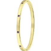 Lucardi Armband goud / donkerlila