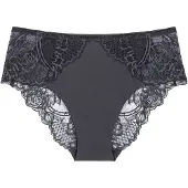 Triumph Slip ' Wild Peony Florale ' donkergrijs