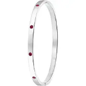 Lucardi Armband rood / zilver