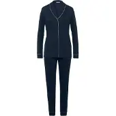 Hanro Pyjama ' Natural Comfort ' donkerblauw