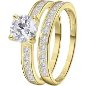 Lucardi Ring goud / transparant