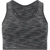 Endurance Crina Melange Seamless Sports Bra Women, zwart L/XL 2023 Hardloop BH's