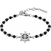 Breil Armband zwart / zilver
