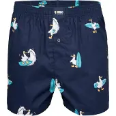 Happy Shorts Boxershorts azuur / donkerblauw / lichtoranje / wit