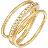 Elli - Ring - Dames Wikkel Fonkelend met Zirkonia in 925 Sterling Zilver - Dames