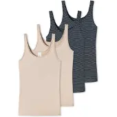 Schiesser Onderhemd 'Essentials' beige / zwart / wit