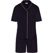 Hanro Korte pyjama ' Natural Comfort ' navy