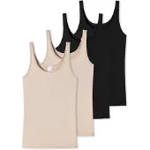 Schiesser Onderhemd 'Essentials' beige / zwart