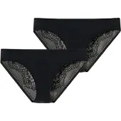 Schiesser Slip 'Invisible Lace' zwart