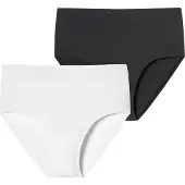 Schiesser Slip 'Invisible Soft' zwart / wit