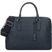Abro Lotus Handtas Leer 39 cm blauw