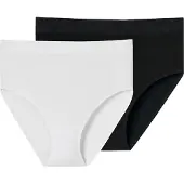 Schiesser Slip 'Retro Classic Seamless' zwart / wit