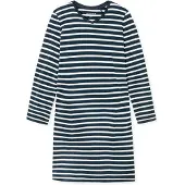 Schiesser Nachthemd 'Casual Essentials' donkerblauw / wit