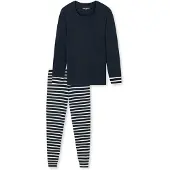 Schiesser Pyjama 'Casual Essentials' donkerblauw