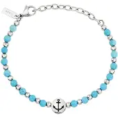 Breil Armband 'Soundwave' lichtblauw / zilver