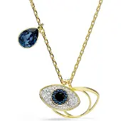 Swarovski Ketting duifblauw / goud