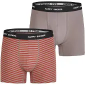 Happy Shorts Boxershorts ' Oktoberparty ' grijs / rood