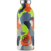 24Bottles Drinkfles 'Van Orton' navy / lichtgrijs / kiwi / oranje