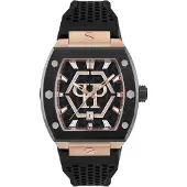 Philipp Plein Analoog horloge 'The Hexagon Phantom' goud / zwart