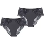Triumph Slip ' Wild Peony Florale ' donkergrijs