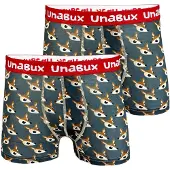 Unabux Boxershorts ' BLACK WHITE RABBIT ' bruin