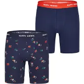 Happy Shorts Boxershorts ' XMAS Boxer Briefs ' donkerblauw