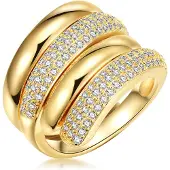 Lulu & Jane Ring goud / wit
