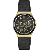 GUESS Analoog horloge ' GLAZE ' goud / zwart