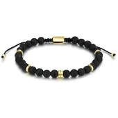 Männerglanz Armband goud / zwart