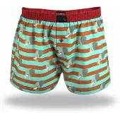 Unabux Boxershorts 'Prints' turquoise / riet / kreeft / rood