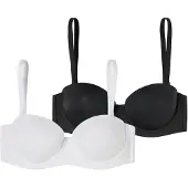 Schiesser BH ' Bandeau mit Schale - Unique Micro ' zwart / wit