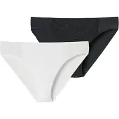 Schiesser Slip ' Air blickdichte Spitze ' zwart / wit