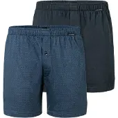 Schiesser Boxershorts 'Basic' donkerblauw / zwart
