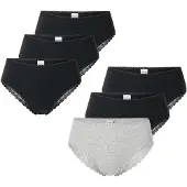 Schiesser Slip ' Modern Multipacks ' grijs gemêleerd / zwart