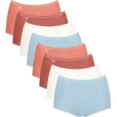 Sloggi Slip 'Basic+' lichtblauw / mandarijn / merlot / wit