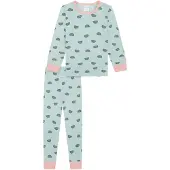 Schiesser Nachtkledij groen / mintgroen / pastelroze
