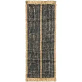 Ferm Living Vloerkleed Athens Stripes 80 x 200 cm - Natural / Ink Blue