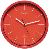 MAUL 9053425 Wandklok/Radiogestuurde klok, MAULjump, diameter: 305 mm, rood