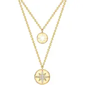 Lulu & Jane Ketting goudgeel / transparant