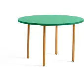 HAY Tafel Two-Colour Ochre Powder Coated Steel Frame Green Mint Ø120 x H74 cm