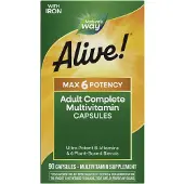 Nature'S Way Alive! Max6 Daily Multivitamin (90 Capsules) - vitamines, multivitamines - multivitamines