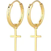 Elli PREMIUM Oorbellen 'Kreuz' goud