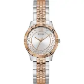 GUESS Analoog horloge 'STARSTRUCK' goud / zilver / transparant