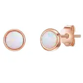 Glanzstücke Oorbellen rose-goud / wit